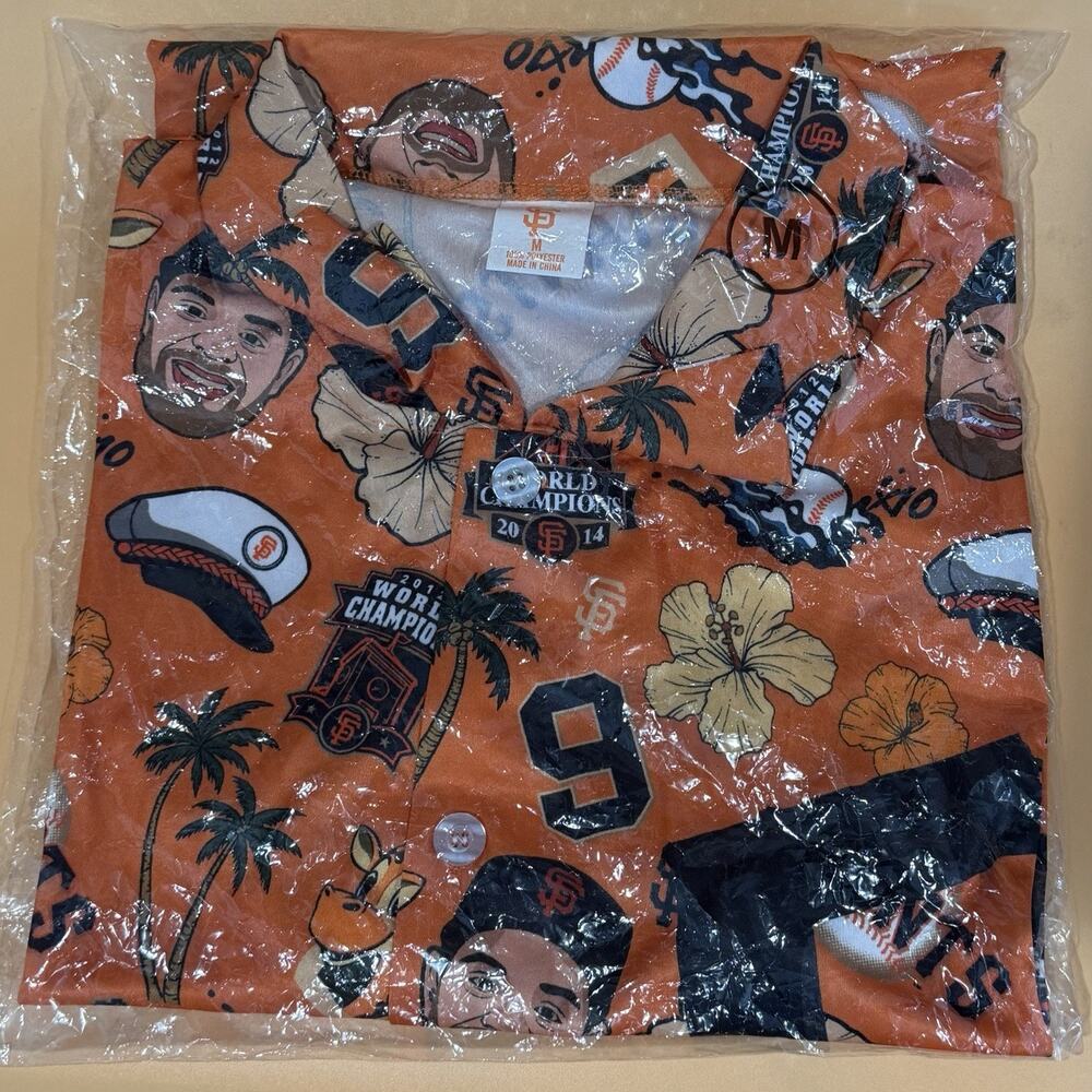 SF San Francisco Giants Brandon Belt Aloha Hawaiian Shirt Size M SGA 4/25/26 New